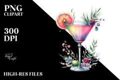 Creative Cocktail from Back PNG Product Image 2