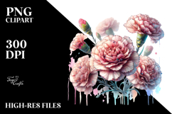 Carnation with Metallic Insertions PNG Product Image 2
