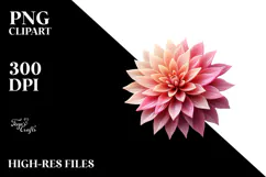 Dahlia, Watercolor PNG Product Image 2
