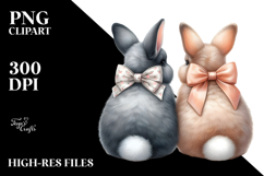 Creative Bunnies, Back View, High-Res PNG Product Image 2