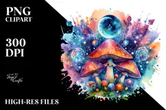 Vibrant Magical Mushroom Tarot PNG Product Image 2