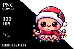 Cute Baby Octopus in Christmas Lights Product Image 2