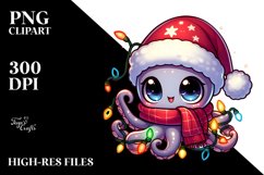 Simple Cute Baby Octopus PNG Product Image 2