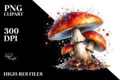 Mushroom Watercolor Splash, Transparent PNG Product Image 2