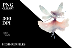 Retro Dancing Fairy, PNG Product Image 2