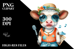 Energetic Baby Cow, High-Res PNG Product Image 2