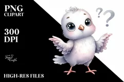 Funny Baby Dove Standing in 2 Legs with Big Eyes Product Image 1