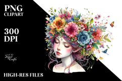 Floral Wreath Fairy PNG Product Image 2