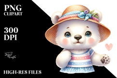 Cute Energetic Baby Polar Bear, High-Res PNG Product Image 2