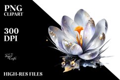 Detailed Glossy Crocus Made of Material | Clipart Product Image 3