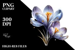 Detailed Glossy Crocus Made of Material | Clipart Product Image 3