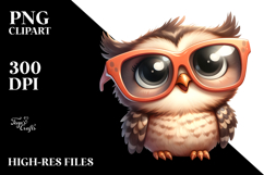Owl with Oversized Sunglasses, Transparent PNG Product Image 2