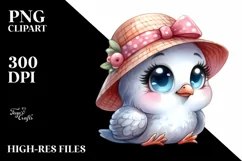 Watercolor Funny Baby Dove Hat | Sublimation | Clipart Product Image 3