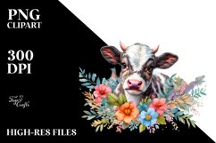 Colorful Baby Cow in Provencal Town, PNG Product Image 1