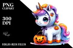 A Cute Baby Unicorn in Style PNG Product Image 2