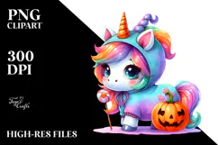 A Cute Baby Unicorn in Style PNG Product Image 2