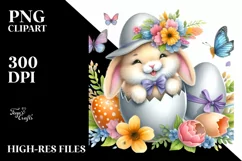 Watercolor Colorful Easter Clipart |T-shirt, Mug, Tumbler Product Image 1