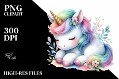 Cute Baby Unicorn PNG Product Image 3