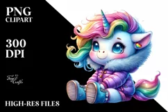 funny baby unicorn, Transparent PNG Product Image 1