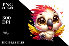 Colorful Baby Cockatoo Dancing | Sublimation | Clipart Product Image 3
