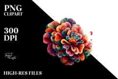 Monkey Made of Flowers, Transparent PNG Product Image 2