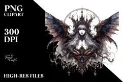 Watercolor Gothic Fairy PNG Product Image 2