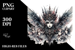 Watercolor Gothic Fairy PNG Product Image 2