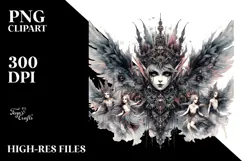 Watercolor Gothic Fairy PNG Product Image 2