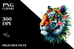 Vibrant Tiger with Plant Leaves, 20 oz Tumbler Product Image 2