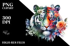 Abstract Vibrant Watercolor Tiger Product Image 2