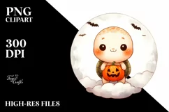 Cute Halloween Baby Turtle PNG Product Image 3
