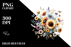 Colorful Sunflower Art | Clipart Product Image 2