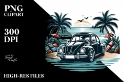 Vibrant Island Beetle Waves | Sublimation | Clipart Product Image 1