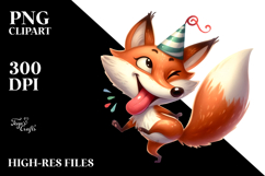 Goofy Fox Party Hat PNG Product Image 2