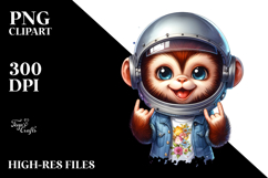 Cute Energetic Baby Monkey, High-Res PNG Product Image 2