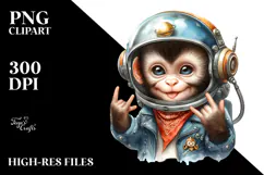 Cute Energetic Baby Monkey, High-Res PNG Product Image 2
