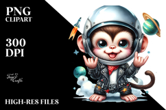 Cute Energetic Baby Monkey, High-Res PNG Product Image 2