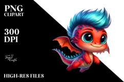 Expressive Baby Dragon, Transparent PNG Product Image 2