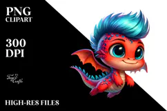 Expressive Baby Dragon, Transparent PNG Product Image 2