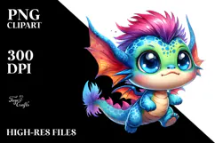Expressive Baby Dragon, Transparent PNG Product Image 2