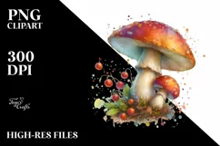 Detailed Pastel Mushroom PNG Product Image 1