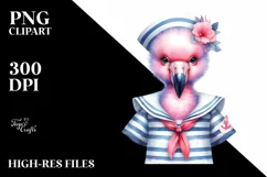 Baby Flamingo Sailor Suit Product Image 1