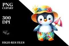 Colorful Layered Baby Penguin | Clipart Product Image 1