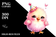 Colorful Chicken with Party Hat PNG Product Image 2