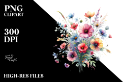 Colorful Wild Flowers PNG Product Image 2