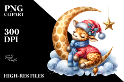 Vibrant Baby Giraffe Dressed for Christmas Product Image 2