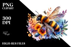 Vibrant Bee | Watercolor Clipart Product Image 1