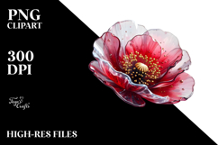 Abstract Poppy with Golden Insertions, Transparent PNG Product Image 2