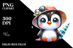 Cute Baby Penguin Goofy at the Beach Product Image 2