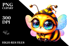 Crazy Cute Baby Bee PNG Product Image 2